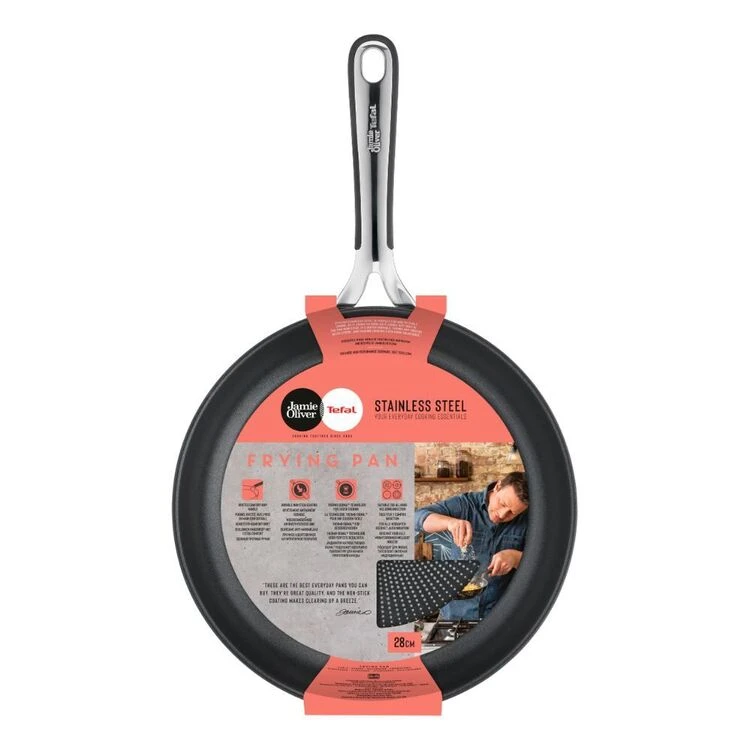 JAMIE OLIVER By Tefal Kitchen Essentials Stainless Steel Frypan 28 Cm - Image 2