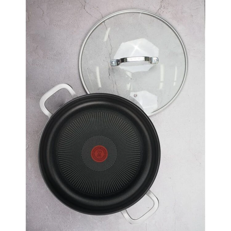 Tefal Premium Specialty Hard Anodised Induction Chef Pan With Lid 30 Cm - Image 2