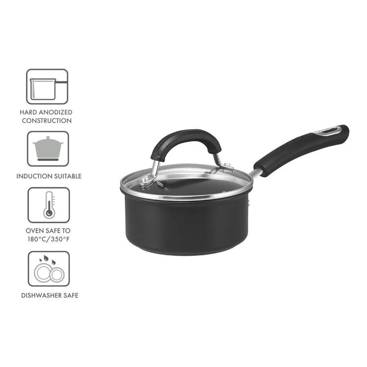 Circulon Total Hard Anodised 14cm/0.9L Covered Saucepan