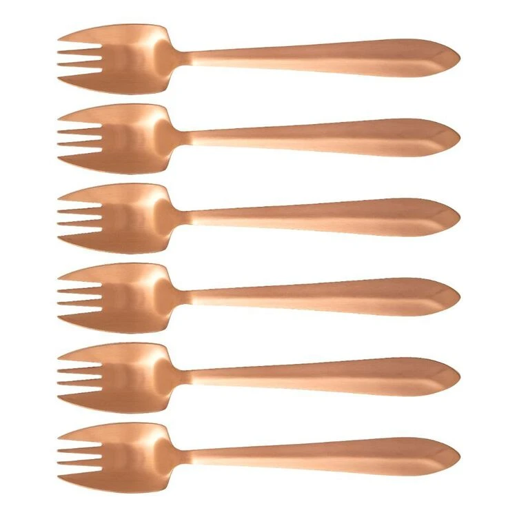 Splayds Black Label Rose Gold Satin Finish 6 Piece Set - Image 2