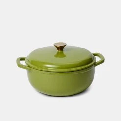 Smith & Nobel Luxe Cast Iron Casserole 6L Green