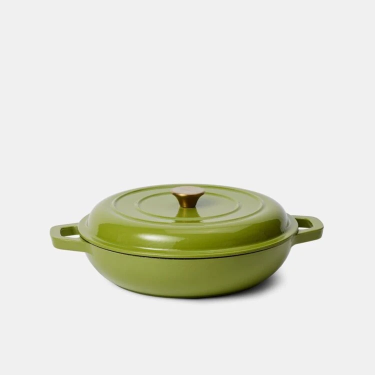 Smith & Nobel Luxe Cast Iron Braiser 4.5L Green