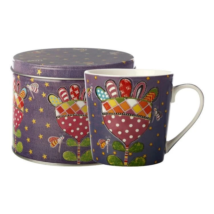 Maxwell & Williams Donna's Garden Mug 350ml Terrific Tulip Love Tin Gift Boxed - Image 2