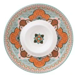 Casa Domani Pelagie Chip & Dip 35 Cm Teal/Terracotta