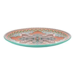 Casa Domani Pelagie Round Serving Platter 31 Cm Teal/Terracotta