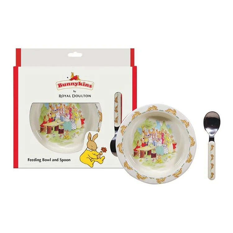 Bunnykins Feeding Bowl And Spoon Running Design