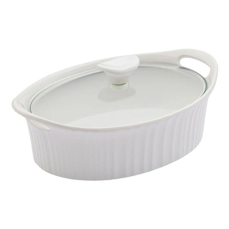 Corningware French White Ovenware Oval Casserole 2.35L