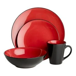 Soren Osaka 16-Piece Dinner Set Red