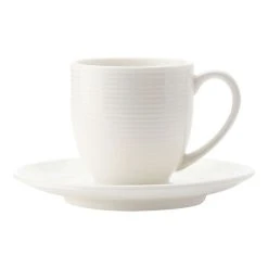 Casa Domani Casual White Evolve Demi Cup And Saucer 100mL