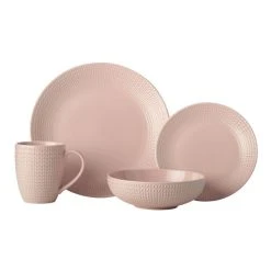Casa Domani Corallo Pink 16-Piece Dinner Set