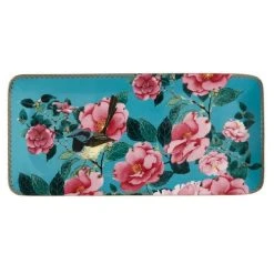 Maxwell & Williams T+C Silk Road Rectangular Platter 33 X 15 Cm Aqua