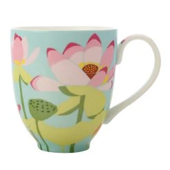 Maxwell & Williams Royal Botanic Gardens Lotus Mug 350mL Mint Gift Boxed