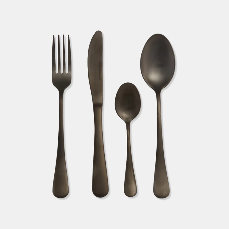 Smith & Nobel Lille 24-Piece Cutlery Set Matte Black - Image 2