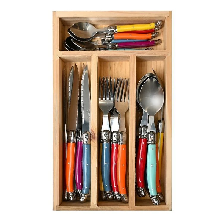 Laguiole Elite Rainbow 24 Piece Cutlery Set - Image 2
