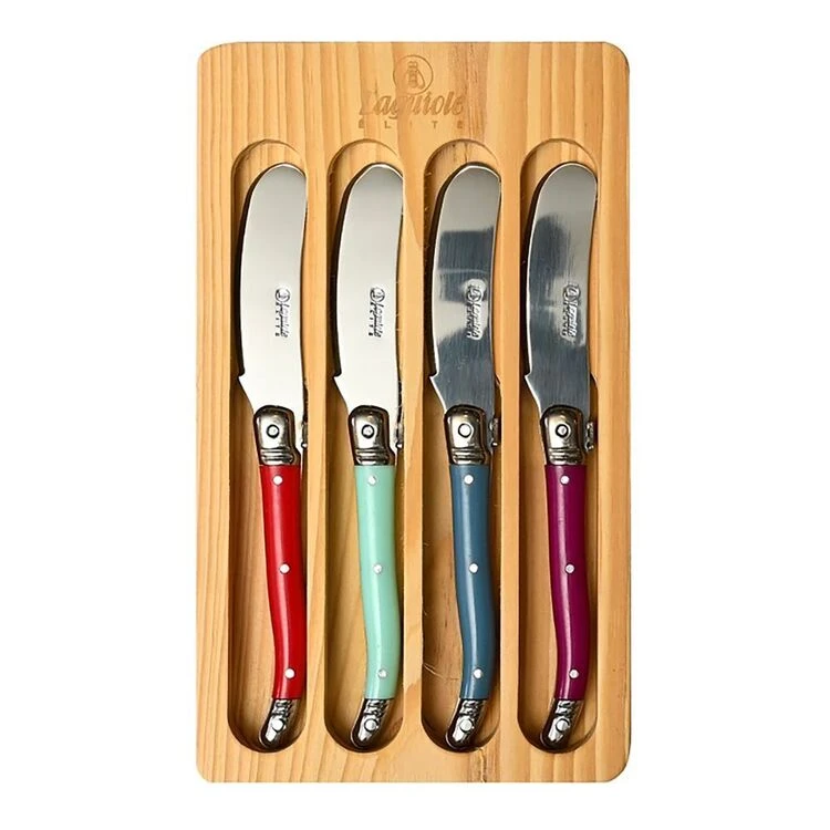 Laguiole Elite Rainbow 4 Piece Pâté Set - Image 2