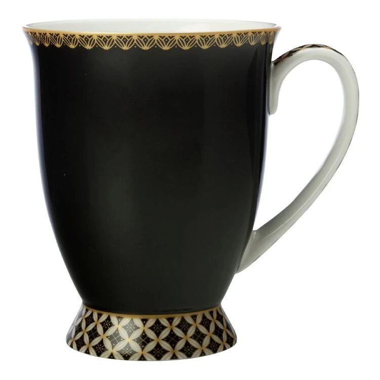 Maxwell & Williams Teas & C's Classic Footed Mug 300mL Black Gift Boxed