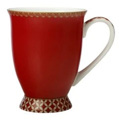 Maxwell & Williams Teas & C's Classic Footed Mug 300mL Cherry Red Gift Boxed