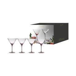 Tempa Esme 4 Pack Martini Glass Blush
