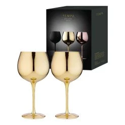 Tempa Aurora Gold 2 Piece Gin Glass Set